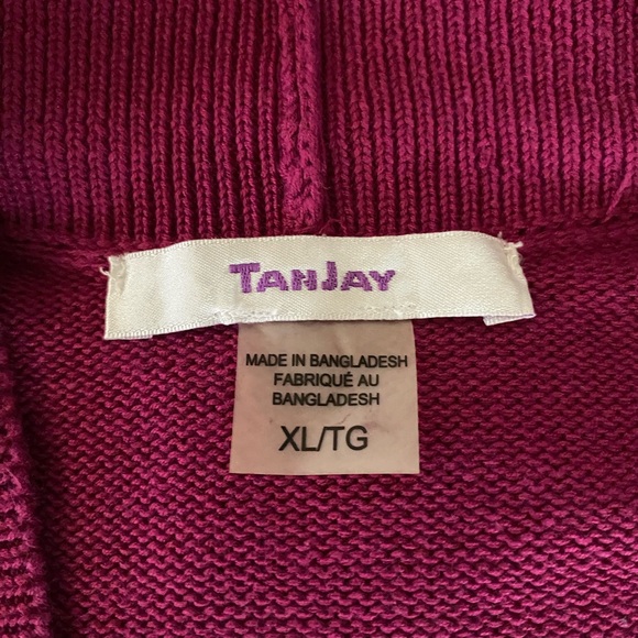 TanJay Raspberry Fuchsia Open Front Cardigan - Picture 2 of 6